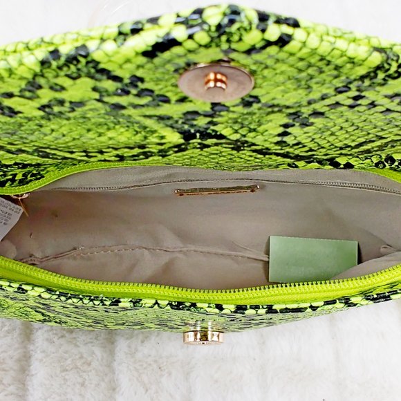Lime Clutch Purse With Removable Chain Strap NEW